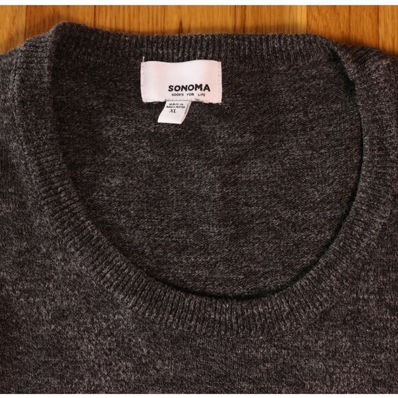 Sonoma mens dark gray crew neck sweater XL - Picture 2 of 3